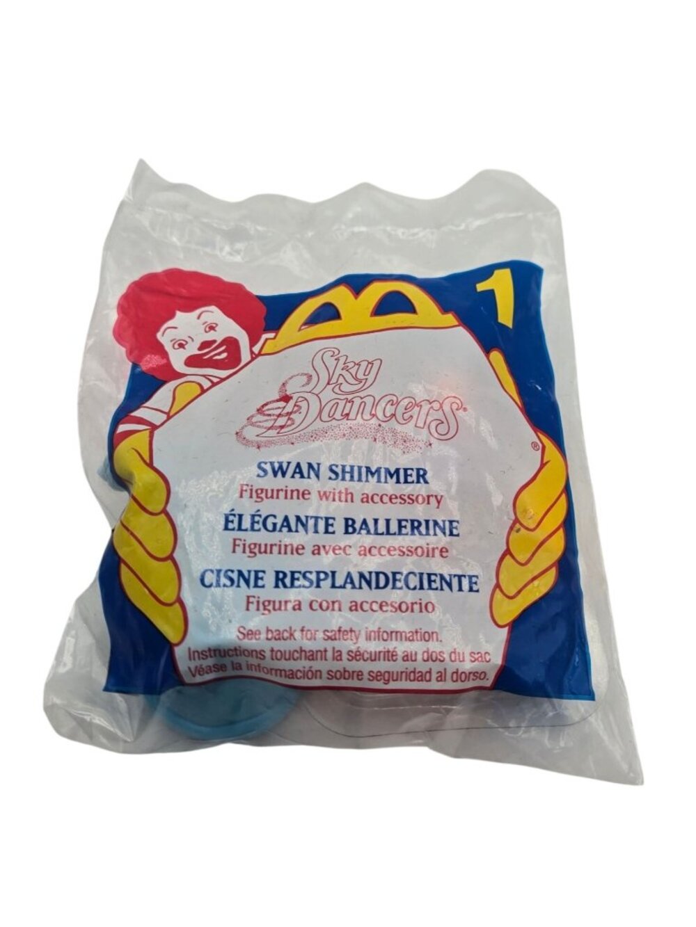 Sky Dancers Swan Shimmer Figurine 1996 McDonalds Kids Meal Toy Sealed In Bag